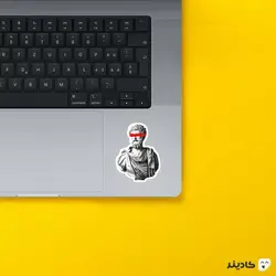 استیکر لپ تاپ سیاه و سفید - مارکوس