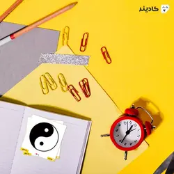 استیکر لپ تاپ سیاه و سفید - yin yang