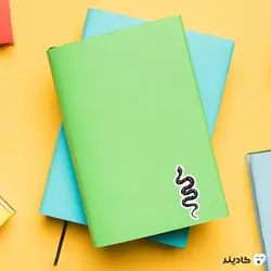 استیکر لپ تاپ سیاه و سفید - مار