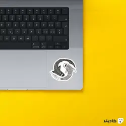 استیکر لپ تاپ سیاه و سفید - ئینگ یانگ کوی