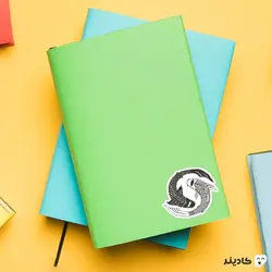 استیکر لپ تاپ سیاه و سفید - ئینگ یانگ کوی