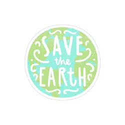 استیکر لپتاپ Save the earth