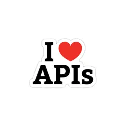 استیکر برنامه نویسی I love APIs