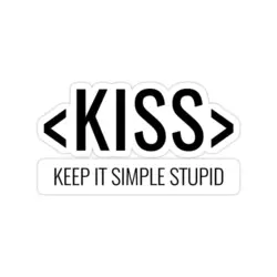 استیکر لپتاپ Keep it Simple Stupid, KISS Principle