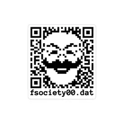 استیکر لپ تاپ مستر ربات - لوگوی سریال به شکل QR کد
