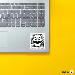 استیکر لپ تاپ مستر ربات - لوگوی سریال به شکل QR کد