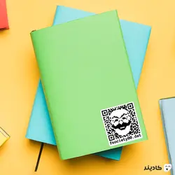 استیکر لپ تاپ مستر ربات - لوگوی سریال به شکل QR کد