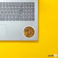 استیکر لپ تاپ رمز ارز بیت کوین