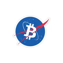 استیکر لپ تاپ بیت کوین و ناسا