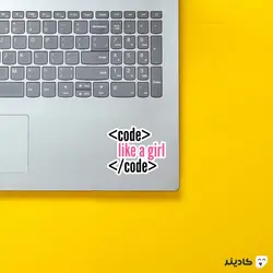 استیکر لپتاپ Code like a girl