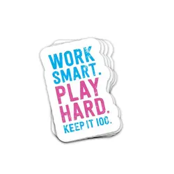 استیکر Work Smart. Play Hard