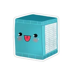 استیکر لپ تاپ کولر آبی