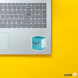 استیکر لپ تاپ کولر آبی