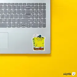 استیکر لپ تاپ- باب اسفنجی خوشحال