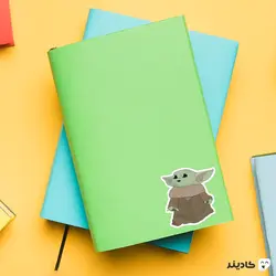 استیکر لپ تاپ بیبی یودا کارتونی