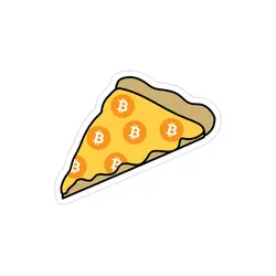 استیکر لپ تاپ بیت کوین به خوشمزگی پیتزا!