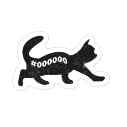 استیکر برنامه نویسی black cat