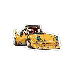 استیکر پورشه - Yellow frog 911