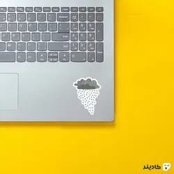 استیکر لپتاپ ابر طوفانی