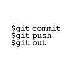 استیکر لپتاپ Git Out