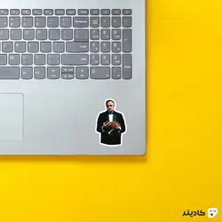 استیکر لپ تاپ پدرخوانده - پوستر دون کورلئونه با گربه