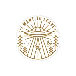 استیکر لپتاپ I WANT TO LEAVE
