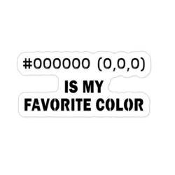 استیکر برنامه نویسی #000000 is my favorite color
