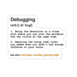 استیکر برنامه نویسی debugging