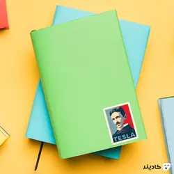 استیکر لپ تاپ استیکر لپ تاپ مهندسی برق - پوستر تسلا