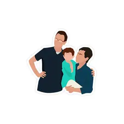 استیکر لپ تاپ مریم میرزاخانی و ژان وندارک - دریافت جایزه فیلدز