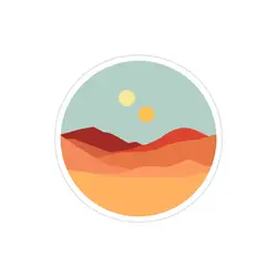 استیکر لپ تاپ دو خورشید