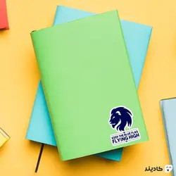 استیکر لپ تاپ پرچم آبی رو برافراشته نگه دار