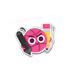 استیکر Dribble logo fantasy design