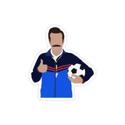 استیکر لپ تاپ سریال تد لاسو - پوستر تد