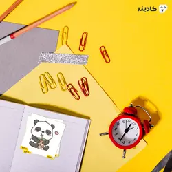 استیکر لپ تاپ پاندا و قهوه