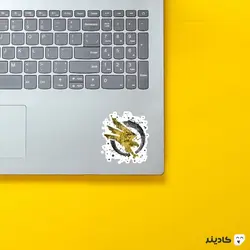 استیکر لپ تاپ جنرال - لوگوی زرد بازی