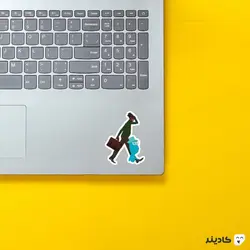 استیکر لپ تاپ جو به همراه روحش در حال عبور