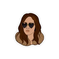 استیکر لپ تاپ مستر ربات - دارلین و عینکش