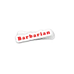 استیکر دانجنز اند دراگونز BARBARIAN قرمز