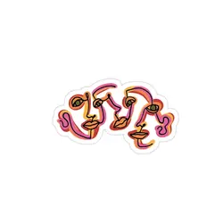 استیکر لپتاپ چهره‌ها