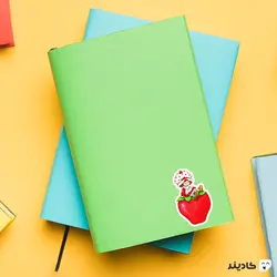 استیکر لپتاپ دختر توت‌فرنگی