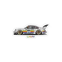 استیکر لپ تاپ شرکت porsche - پورشه مسابقه‌ای