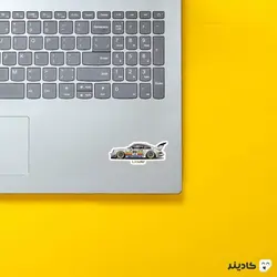 استیکر لپ تاپ شرکت porsche - پورشه مسابقه‌ای