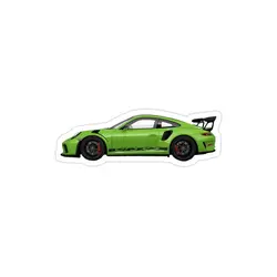 استیکر لپ تاپ شرکت porsche - پورشه GT3RS سبز رنگ