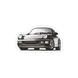 استیکر لپ تاپ شرکت porsche - پورشه ۹۱۱ رخ از جلو