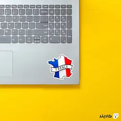 استیکر لپ تاپ فرانسه - نقشه کشور فرانسه