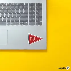 استیکر لپ تاپ استیکر علمی - لوگوی MIT روی پیتزا