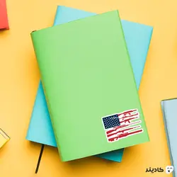 استیکر لپ تاپ کشور ایالات متحده آمریکا - آمریکا و تفنگ و خشونت!