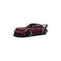 استیکر لپ تاپ شرکت porsche - پورشه RWB 911