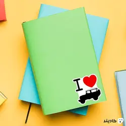 استیکر لپ تاپ شرکت Toyota - من لندکروز را دوست دارم